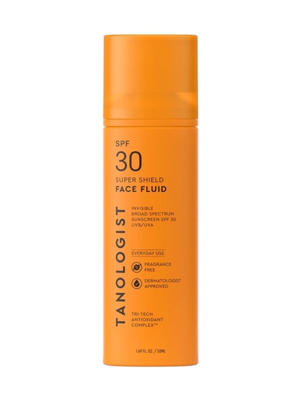 Tanologist SPF 30 Super Shield Face Fluid - Bright Orange Bottle